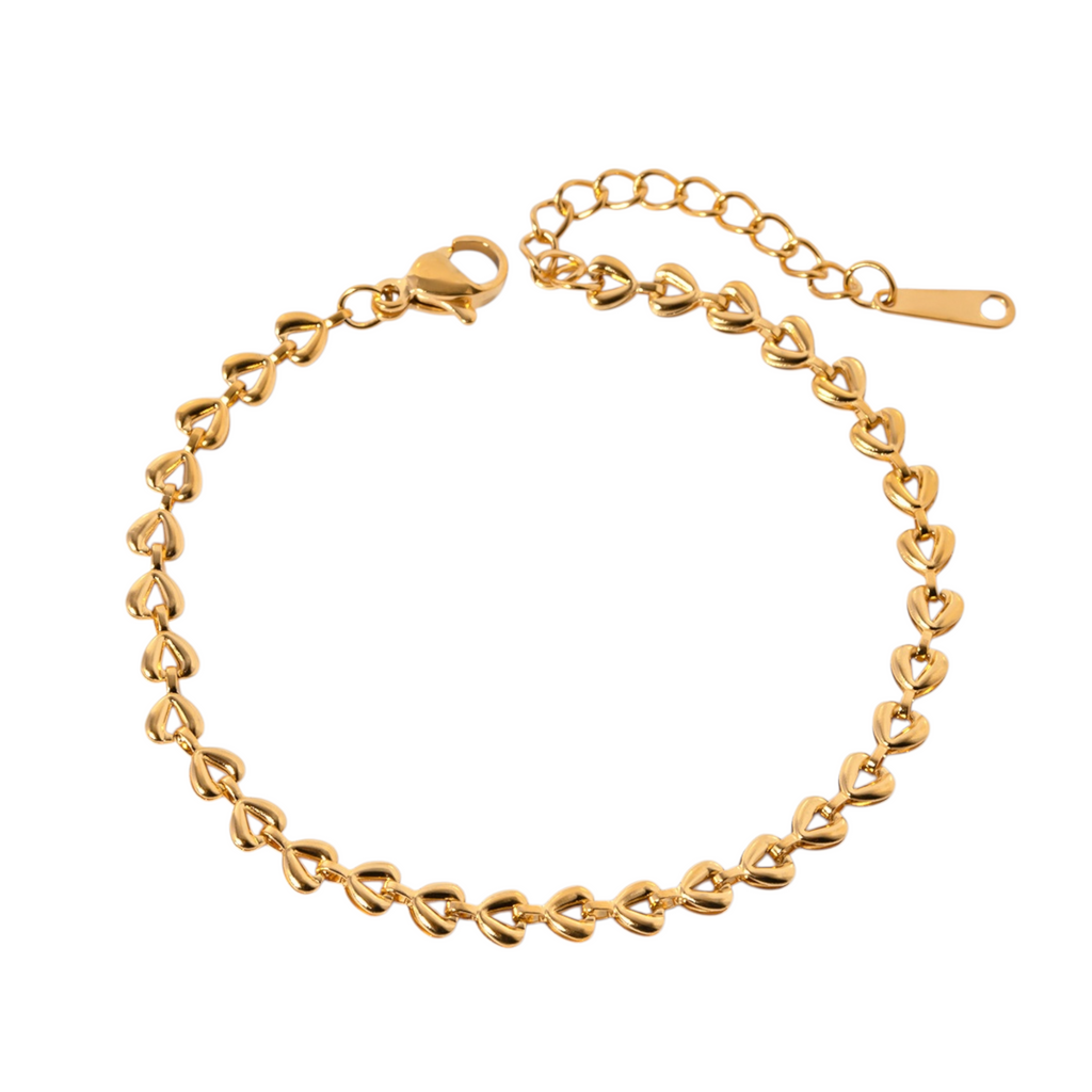 Fladt armbånd med hjerteled